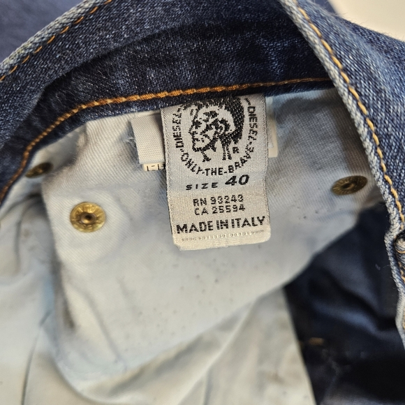 Diesel Jeans Mens Size 40 Blue Straight Leg Denim Cotton Cheyenne - Picture 10 of 13